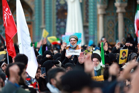 تصاویر/ قیام قمی‌ها در خوانخواهی زعیم مقاومت