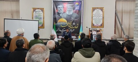 تصاویر/ مراسم بزرگداشت و شام غریبان شهید سید حسن نصرالله و شهید صفی‌الدین در پلدشت