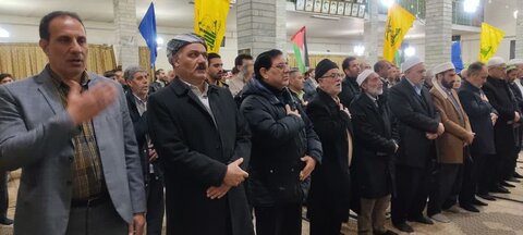 تصاویر/ مراسم بزرگداشت و شام غریبان شهید سید حسن نصرالله و شهید صفی‌الدین در پلدشت