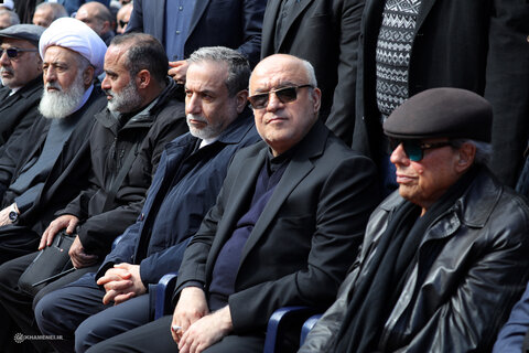 تصاویر/ مراسم تشییع مجاهد کبیر شهید سیدحسن نصرالله و شهید سیدهاشم صفی‌الدین
