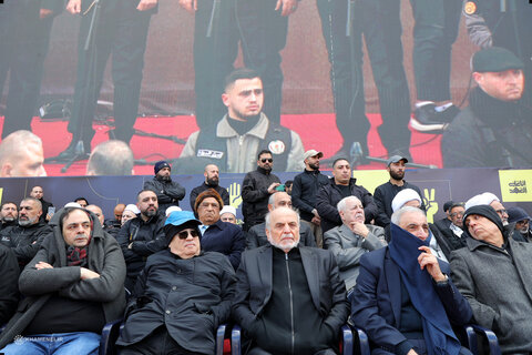 تصاویر/ مراسم تشییع مجاهد کبیر شهید سیدحسن نصرالله و شهید سیدهاشم صفی‌الدین