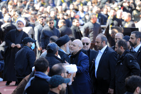 تصاویر/ مراسم تشییع مجاهد کبیر شهید سیدحسن نصرالله و شهید سیدهاشم صفی‌الدین