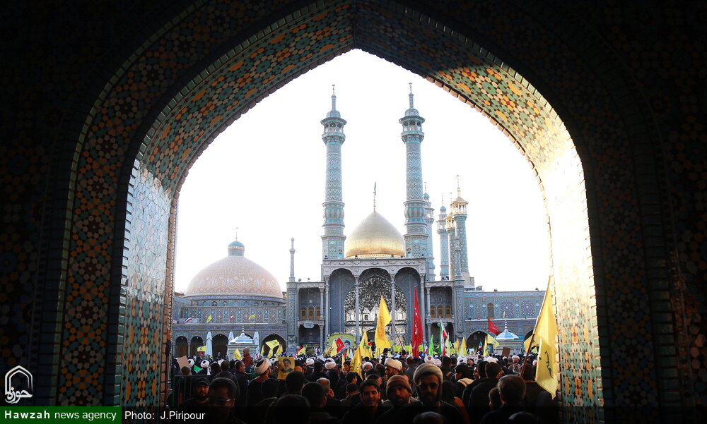 تصاویر/ قیام قمی‌ها در خوانخواهی زعیم مقاومت