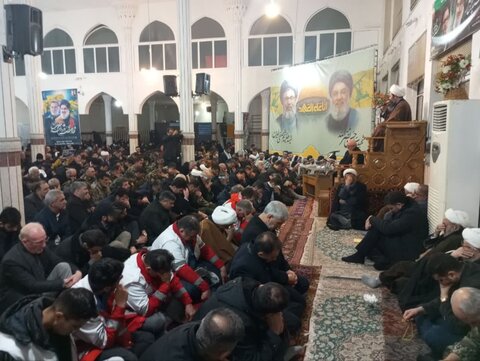 تصاویر/ مراسم بزرگداشت شهیدان سید حسن نصرالله و هاشم صفی‌الدین در خوی