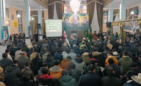 تصاویر/ مراسم گرامیداشت شهید سید حسن نصرالله در شهرستان میانه