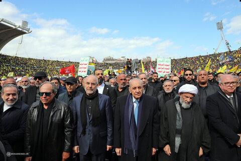 Photos/Cérémonie funéraire des grands moudjahidines, le martyr Seyyed Hassan Nasrallah et le martyr Seyyed Hashem Safiuddin