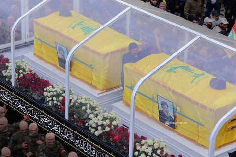 Photos/Cérémonie funéraire des grands moudjahidines, le martyr Seyyed Hassan Nasrallah et le martyr Seyyed Hashem Safiuddin