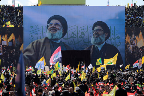 Photos/Cérémonie funéraire des grands moudjahidines, le martyr Seyyed Hassan Nasrallah et le martyr Seyyed Hashem Safiuddin