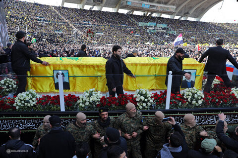 Photos/Cérémonie funéraire des grands moudjahidines, le martyr Seyyed Hassan Nasrallah et le martyr Seyyed Hashem Safiuddin