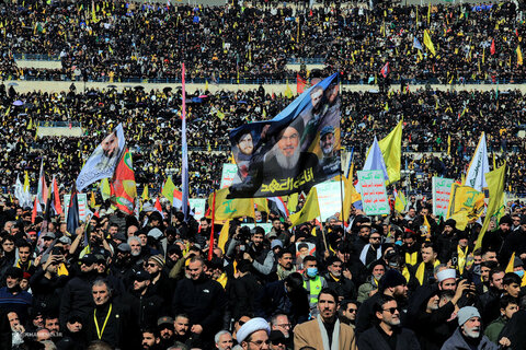 Photos/Cérémonie funéraire des grands moudjahidines, le martyr Seyyed Hassan Nasrallah et le martyr Seyyed Hashem Safiuddin