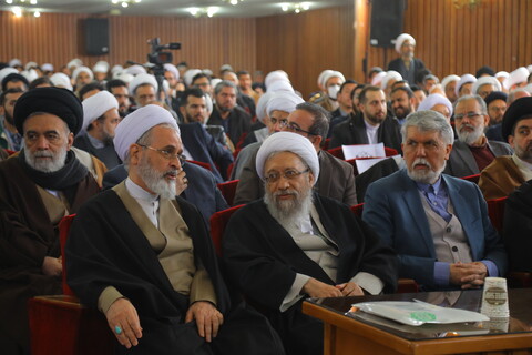 تصاویر / مراسم رونمایی از تفسیر تسنیم 80 جلدی آیت الله العظمی جوادی آملی