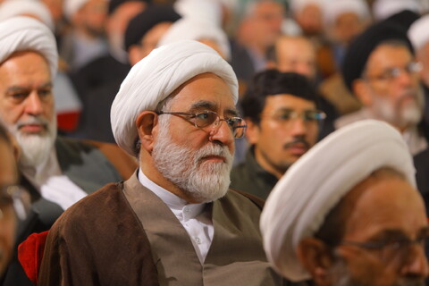 تصاویر / مراسم رونمایی از تفسیر تسنیم 80 جلدی آیت الله العظمی جوادی آملی