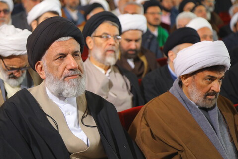 تصاویر / مراسم رونمایی از تفسیر تسنیم 80 جلدی آیت الله العظمی جوادی آملی