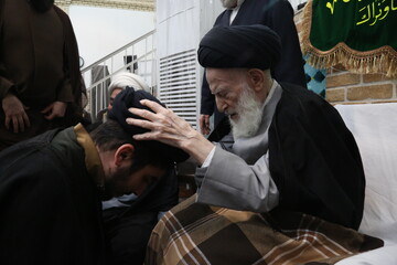 تصاویر/ عمامه گذاری طلاب حوزه علمیه امام صادق (ع) "مدرسه آقا" توسط آیت الله العظمی شبیری زنجانی