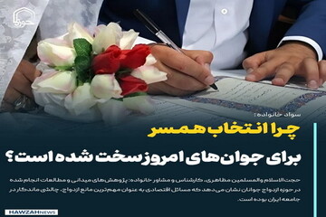 عکس نوشت| چرا انتخاب همسر برای جوان‌های امروز سخت شده است؟