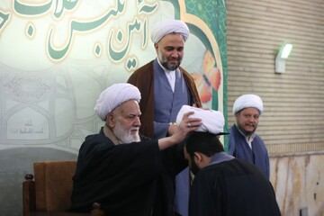 تصاویر برگزاری آیین عمامه گذاری طلاب مدرسه علمیه ابوذر تهران