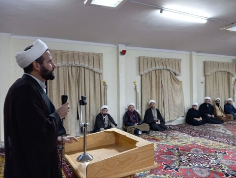 تصاویر/ مراسم عزاداری در هیئت مدرسه علمیه حضرت ولیعصر(عج) تبریز