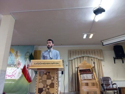 تصاویر/ مراسم عزاداری در هیئت مدرسه علمیه حضرت ولیعصر(عج) تبریز