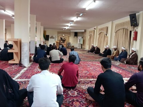 تصاویر/ مراسم عزاداری در هیئت مدرسه علمیه حضرت ولیعصر(عج) تبریز