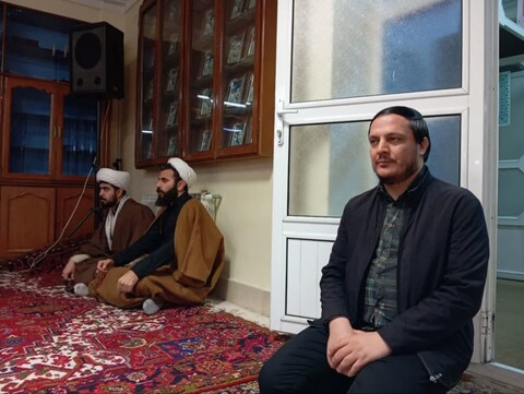 تصاویر/ مراسم عزاداری در هیئت مدرسه علمیه حضرت ولیعصر(عج) تبریز