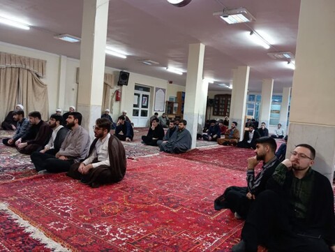 تصاویر/ مراسم عزاداری در هیئت مدرسه علمیه حضرت ولیعصر(عج) تبریز