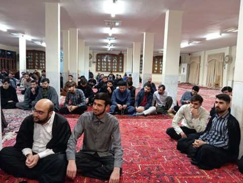 تصاویر/ مراسم عزاداری در هیئت مدرسه علمیه حضرت ولیعصر(عج) تبریز