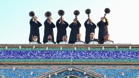 تصاویر/ نوای نقاره خانه حرم هلال بن علی (ع)به مناسبت میلاد محمدهلال بن علی (ع)