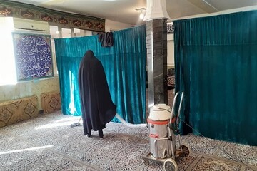 آیین غبارروبی مسجد المهدی(عج) شهر کرند غرب برگزار شد+ عکس