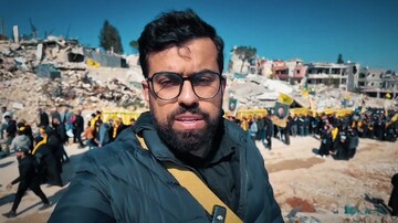 فیلم | گزارش خبرنگار حوزه از تشییع پیکر شهدای مقاومت در جنوب لبنان