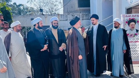 حجت الاسلام سید عز الدین الحکیم کی وفد کے ہمراہ ادارہ منہاج الحسین آمد