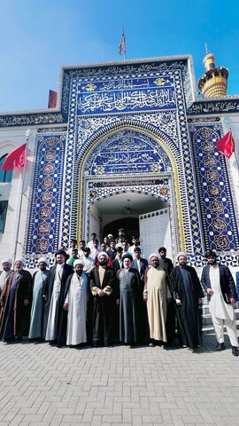 حجت الاسلام سید عز الدین الحکیم کی وفد کے ہمراہ ادارہ منہاج الحسین آمد