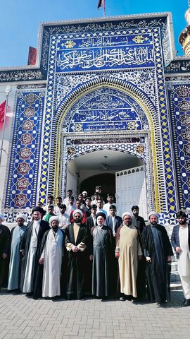 حجت الاسلام سید عز الدین الحکیم کی وفد کے ہمراہ ادارہ منہاج الحسین آمد