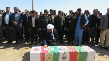 تصاویر/ مراسم تشییع پیکر شهدای پلیس راهور شهرستان ریگان