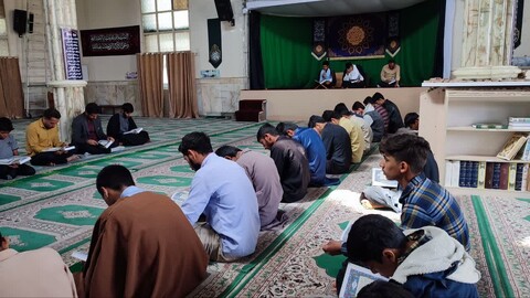 تصاویر/ محفل جزء خوانی قرآن کریم در مدرسه علمیه صاحب الزمان (عج) بشاگرد