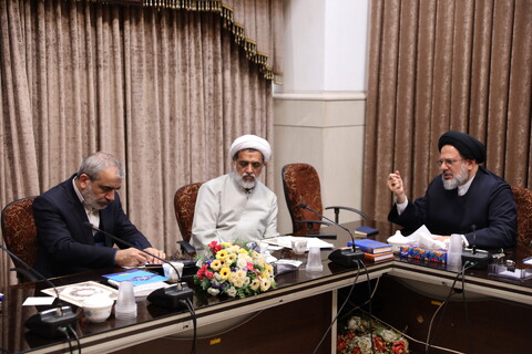 تصاویر/ نشست فرایند ارتباطات و تعاملات حوزه با پژوهشکده شورای نگهبان