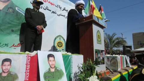 مراسم تشییع پیکر شهدای نیروی انتظامی شهرستان ریگان