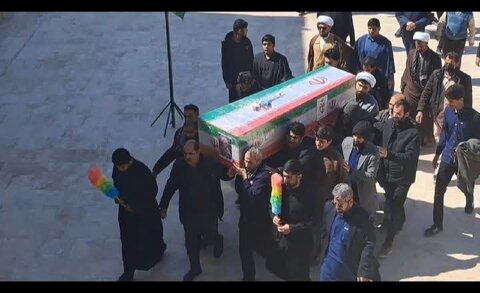 مراسم تشییع روحانی جهادگر شهید صادق محمودی