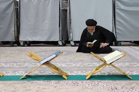 تصاویر/ آیین ترتیل خوانی قرآن کریم در حرم معصومه (س)