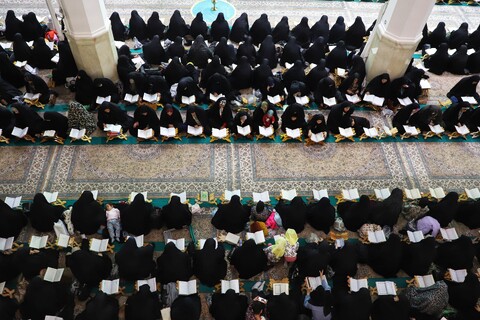 تصاویر/ آیین ترتیل خوانی قرآن کریم در حرم معصومه (س)