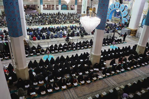 تصاویر/ آیین ترتیل خوانی قرآن کریم در حرم معصومه (س)