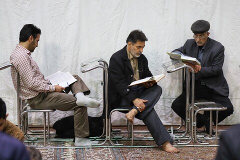 تصاویر/ آیین ترتیل خوانی قرآن کریم در حرم معصومه (س)