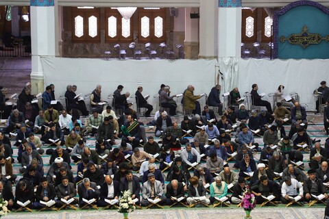 تصاویر/ آیین ترتیل خوانی قرآن کریم در حرم معصومه (س)