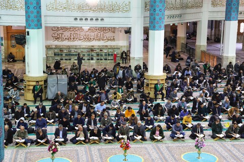 تصاویر/ آیین ترتیل خوانی قرآن کریم در حرم معصومه (س)