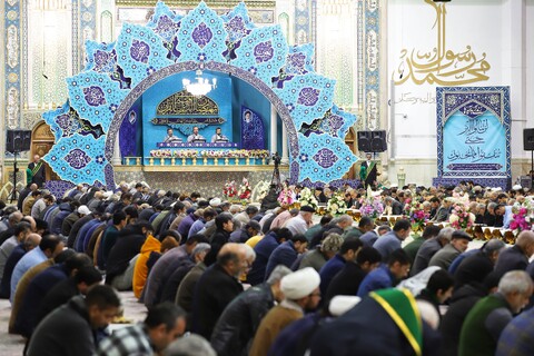 تصاویر/ آیین ترتیل خوانی قرآن کریم در حرم معصومه (س)