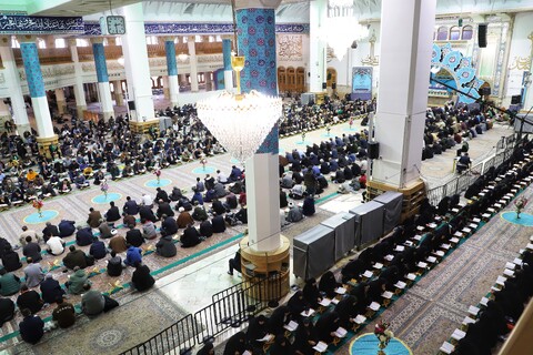 تصاویر/ آیین ترتیل خوانی قرآن کریم در حرم معصومه (س)