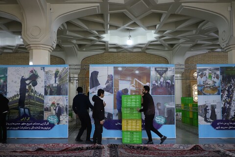 تصاویر/ سفره افطار حرم مطهر حضرت معصومه (س)