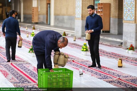 Photos/ Heure de l'Iftar au sanctuaire de Hazrat Masoumeh (PSL)