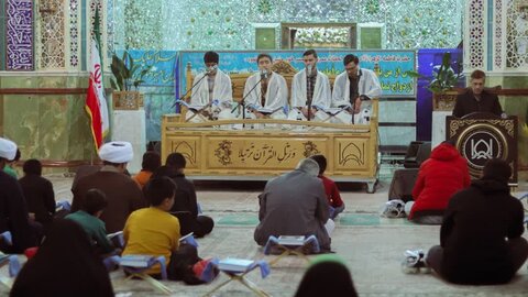 تصاویر/جزء خوانی قرآن و قرائت دعای ابوحمزه ثمالی و مناجات خوانی شبهای ماه مبارک رمضان هلال بن علی (ع)