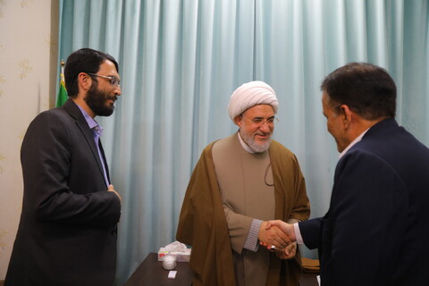 تصاویر/ دیدار مشاور وزیر و رئیس مرکز بازرسی وزارت تعاون، کار و رفاه اجتماعی با آیت الله اراکی