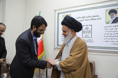 تصاویر/ دیدار مشاور وزیر و رئیس مرکز بازرسی وزارت تعاون، کار و رفاه اجتماعی با آیت الله حسینی بوشهری